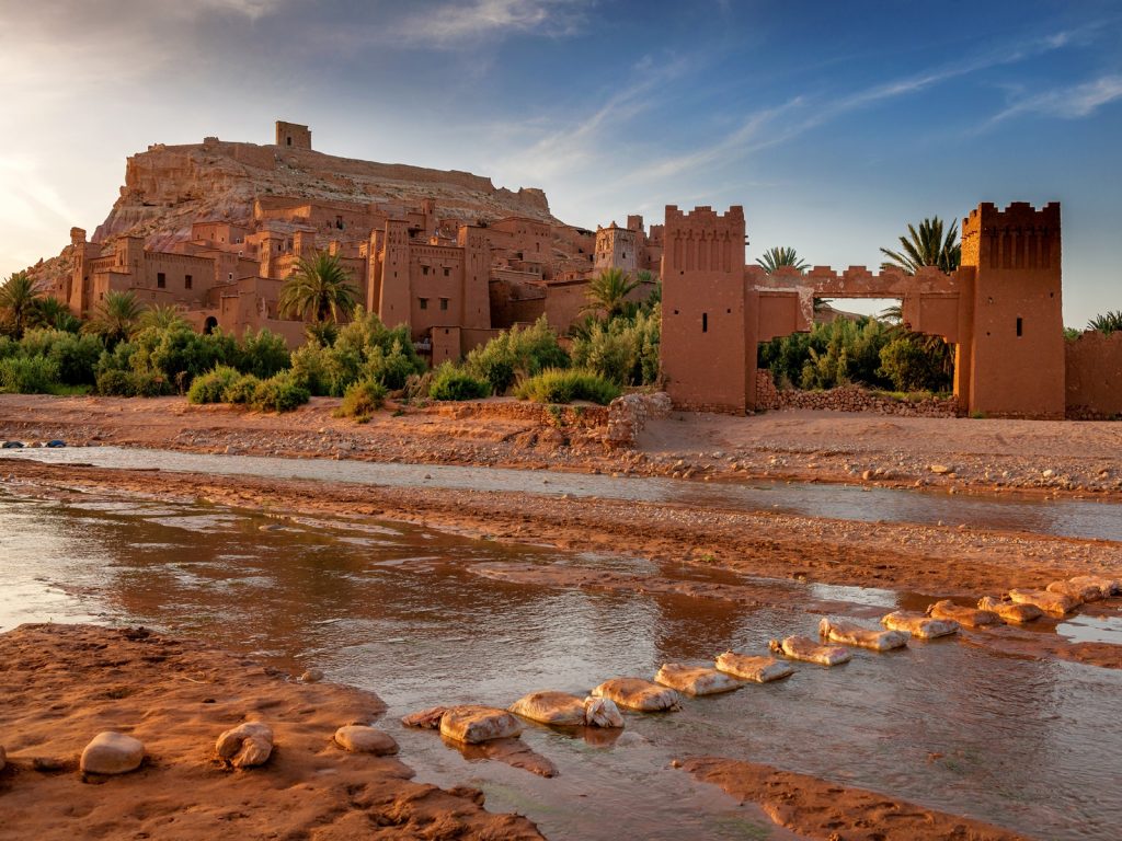 Aït Ben Haddou,Ancient city,river, Morocco, North Africa